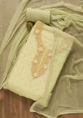 Pista Green Cutdana Tissue Unstitched Salwar Suit