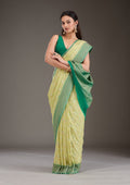 Pista Green Zariwork Georgette Saree