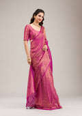 Purple Zariwork Soft Silk Saree