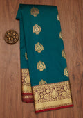 Rama Green Zariwork Brocade Saree
