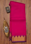 Rani Pink Zariwork Pure Silk Saree