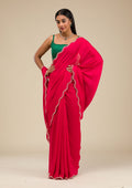 Rani Pink Stonework Art Silk Saree