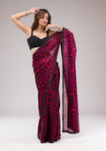 Red Stonework (Gold) Georgette Saree