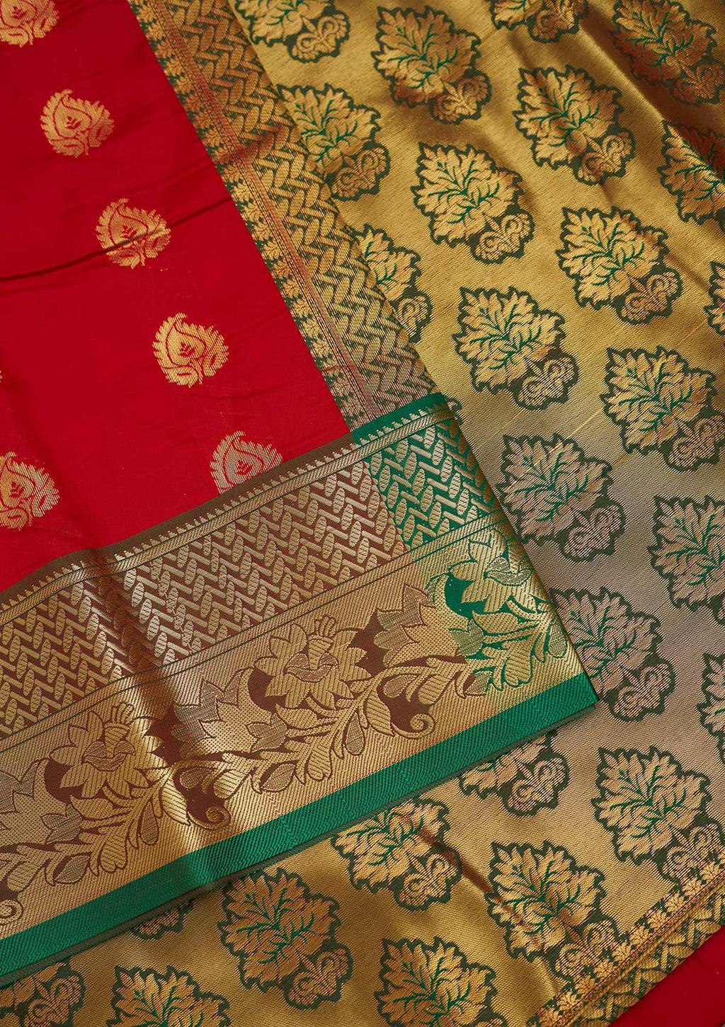 Red Zari Work Banarasi Silk Saree