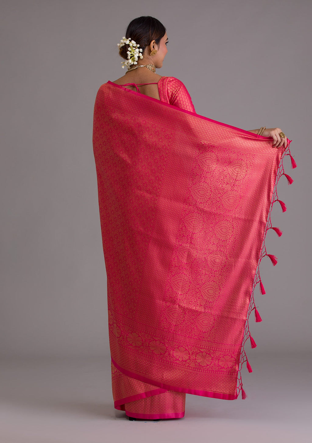 Red Zariwork Soft Silk Saree
