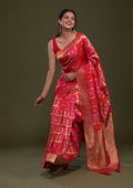 Red Zariwork Banarasi Silk Saree