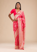 Red Zariwork Banarasi Silk Saree
