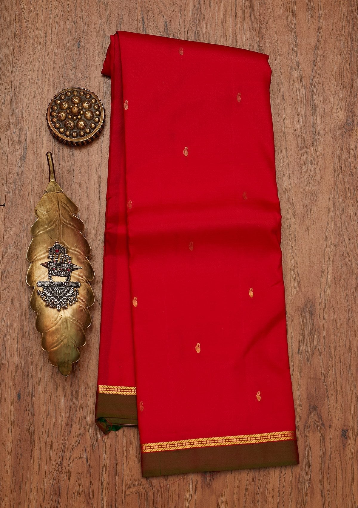 Red Zariwork Pure Silk Saree