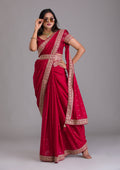 Red Zariwork Chiffon Designer Saree