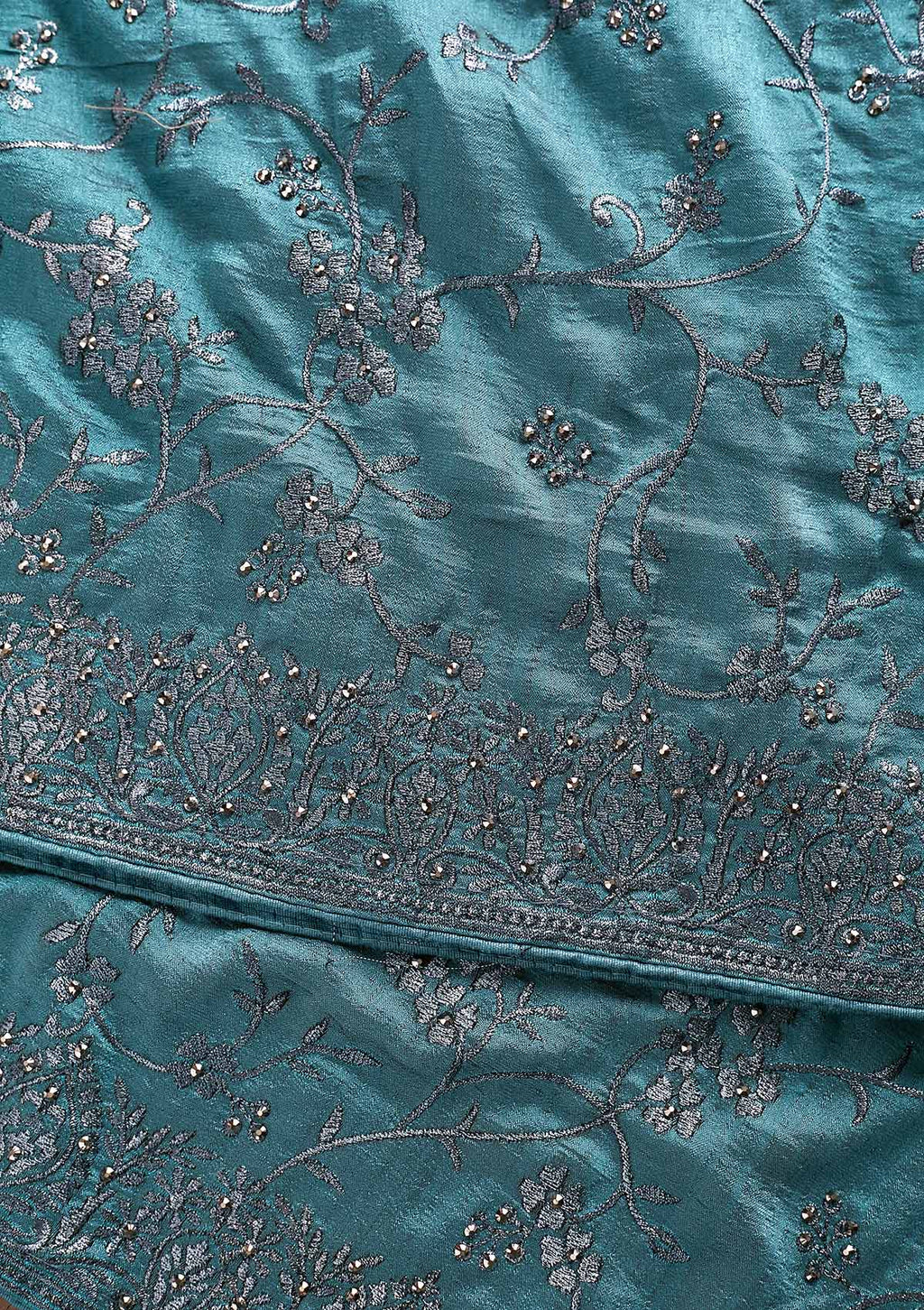 Sea Green Stonework Art Silk Saree