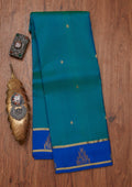 Sea Green Zariwork Pure Silk Unstitched Saree