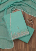 Sea Green Stonework Tissue Unstitched Salwar Suit