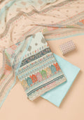 Sky Blue Printed Georgette Unstitched Salwar Suit
