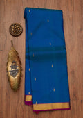Turquoise Blue Zariwork Pure Silk Saree