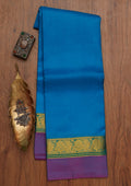 Turquoise Blue Zariwork Pure Silk Saree