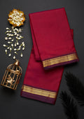 Wine Zariwork Pure Silk Saree