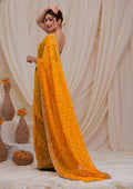 Yellow Bandhani Gotapatti Georgette Saree
