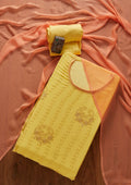Yellow Sequins Georgette Unstitched Salwar Suit