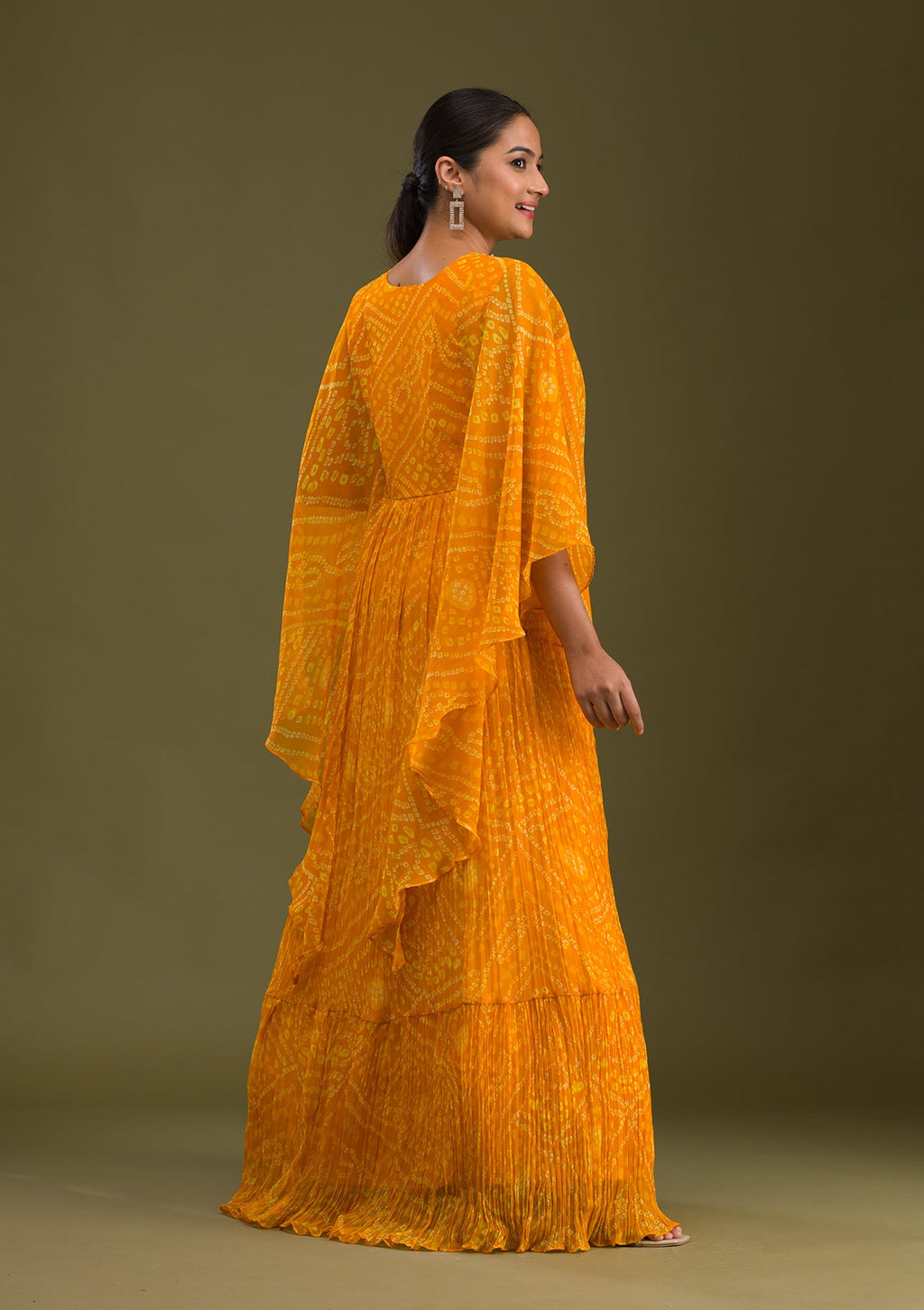 Yellow Zariwork Georgette Readymade Salwar Suit