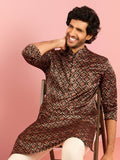 Men's Black Silk Blend Kurta
