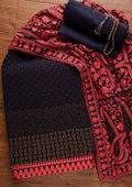 Navy Blue Swarovski Georgette Unstitched Salwar Suit