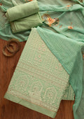 Pista Green Chikankari Georgette Unstitched Salwar Suit