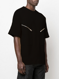 Street Style Zipper Baggy Tee